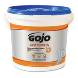Gojo GOJ6298 Fast Towels Hand Cleaning Towels, 7 3/4 X 11, 130/bucket, 4 Buckets/carton
