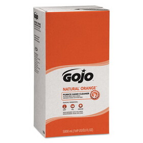 Gojo GOJ7556 Natural Orange Pumice Hand Cleaner Refill, Citrus Scent, 5000ml, 2/carton