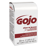 GO-JO INDUSTRIES GOJ912812CT Pink & Klean Skin Cleanser 800ml Dispenser Refill, Floral, 12/carton