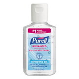 Purell GOJ960524 Advanced Hand Sanitizer Refreshing Gel, 2 oz, Flip-Cap Bottle, Clean Scent, 24/Carton