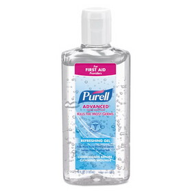 Purell GOJ965124 Advanced Hand Sanitizer Refreshing Gel, 4 oz Flip-Cap Bottle, Clean Scent, 24/Carton
