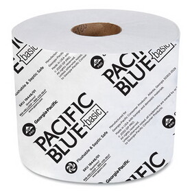 Georgia Pacific Professional GPC1944801 Pacific Blue Basic High-Capacity Bathroom Tissue, Septic Safe, 2-Ply, White, 1,000 Sheets/Roll, 48 Rolls/Carton