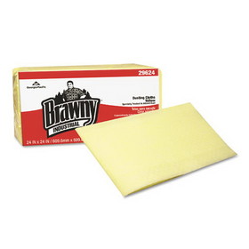 Brawny Professional GPC29624 Dusting Cloths, Quarterfold, 24 x 24, Unscented, Yellow, 50/Pack, 4 Packs/Carton