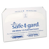 Georgia Pacific Professional GPC47046 Safe-T-Gard Half-Fold Toilet Seat Covers, 14.5 x 17, White, 250/Pack, 20 Packs/Carton