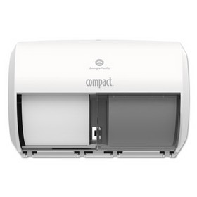 Georgia Pacific Professional GPC56797A Compact Coreless Side-by-Side 2-Roll Tissue Dispenser, 11.31 x 7.69 x 8, White