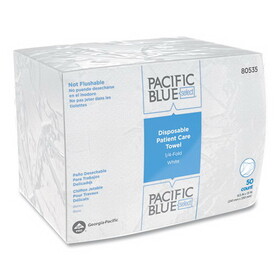 Georgia Pacific Professional GPC80535 Pacific Blue Select Disposable Patient Care Washcloths, 9.5 x 13, White, 50/Pack, 20 Packs/Carton