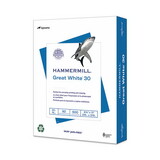 Hammermill HAM86700RM Great White 30 Recycled Print Paper, 92 Bright, 20 lb Bond Weight, 8.5 x 11, White, 500/Ream