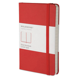 Moleskine HBGMM710R Hard Cover Notebook, Plain, 5 1/2 X 3 1/2, Red Cover, 192 Sheets