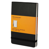 Moleskine HBGQP511 Reporter Notebook, Ruled, 5 1/2 X 3 1/2, Black Cover, 192 Sheets