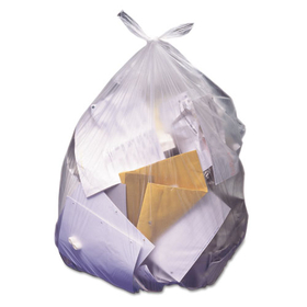 Heritage HERV8646HNR01 High-Density Waste Can Liners, 56 gal, 14 mic, 43" x 46", Natural, 25 Bags/Roll, 8 Rolls/Carton