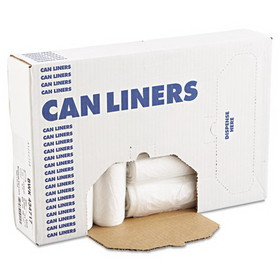 AccuFit Z5845HN R01 High-Density Can Liners with AccuFit Sizing, 23 gal, 14 microns, 29" x 45", Natural, 250/Carton