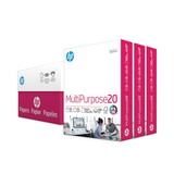 HP Papers HEW112530 MultiPurpose20 Paper, 96 Bright, 20 lb Bond Weight, 8.5 x 11, White, 500 Sheets/Ream, 3 Reams/Carton