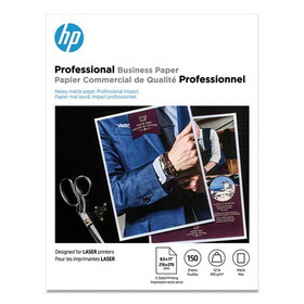HP HEW4WN05A Professional Business Paper, 52 lb Bond Weight, 8.5 x 11, Matte White, 150/Pack