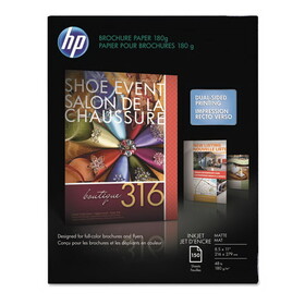 Hp HEWCH016A Inkjet Brochure Paper, 98 Bright, 48 lb Bond Weight, 8.5 x 11, White, 150/Pack