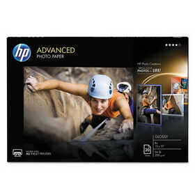Hp HEWCR696A Advanced Photo Paper, 66 Lbs., Glossy, 13 X 19, 20 Sheets/pack
