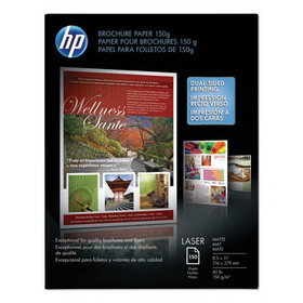Hp HEWQ6543A Laser Matte Brochure Paper, 112 Bright, 40 lb Bond Weight, 8.5 x 11, White, 150/Pack