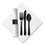Hoffmaster HFM119971 CaterWrap Heavyweight Cutlery Combo, Fork/Spoon/Knife/Napkin, Black, 100/Carton, Price/CT