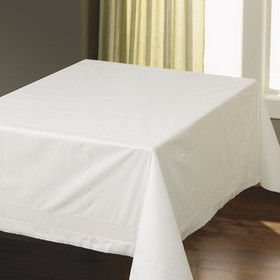 Hoffmaster 210086 Tissue/Poly Tablecovers, Square, 82" x 82", White, 25/Carton