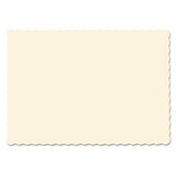 Hoffmaster HFM310522 Solid Color Scalloped Edge Placemats, 9 1/2 X 13 1/2, Ecru, 1000/carton