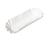 Hoffmaster HFM610740 Fluted Hot Dog Trays, 6w X 2d X 2h, White, 500/sleeve, 6 Sleeves/carton