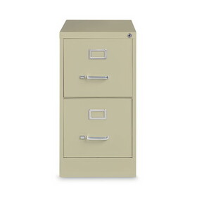 Hirsh Industries HID14026 Vertical Letter File Cabinet, 2 Letter-Size File Drawers, Putty, 15 x 26.5 x 28.37