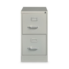 Hirsh Industries HID14027 Vertical Letter File Cabinet, 2 Letter Size File Drawers, Light Gray, 15 x 26.5 x 28.37
