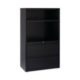 Hirsh Industries HID16778 Combo File Cabinet, 5 Letter/Legal/A4-Size File Drawers, Black, 36 x 18.62 x 60