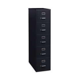 Hirsh Industries HID17778 Vertical Letter File Cabinet, 5 Letter-Size File Drawers, Black, 15 x 26.5 x 61.37