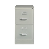 Hirsh Industries HID22732 Vertical Letter File Cabinet, 2 Letter-Size File Drawers, Light Gray, 15 x 22 x 28.37