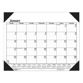 HOUSE OF DOOLITTLE 0124 Recycled Workstation-Size One-Color Monthly Desk Pad Calendar, 18.5 x 13, 2023