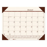 House Of Doolittle HOD012541 Recycled EcoTones Academic Desk Pad Calendar, 18.5 x 13, Brown Corners, 2022-2023