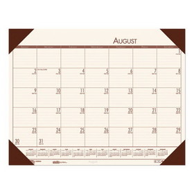 House Of Doolittle HOD012541 Recycled EcoTones Academic Desk Pad Calendar, 18.5 x 13, Brown Corners, 2022-2023