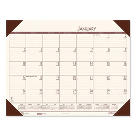 HOUSE OF DOOLITTLE 12441 Recycled EcoTones Moonlight Cream Monthly Desk Pad Calendar, 22 x 17, 2023