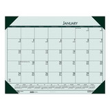 HOUSE OF DOOLITTLE 12471 Recycled EcoTones Woodland Green Monthly Desk Pad Calendar, 22 x 17, 2023