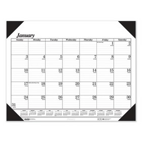 HOUSE OF DOOLITTLE 124 Recycled One-Color Refillable Monthly Desk Pad Calendar, 22 x 17, 2022
