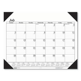 HOUSE OF DOOLITTLE 12502 Recycled Economy 14-Month Academic Desk Pad Calendar, 22 x 17, 2022-2023