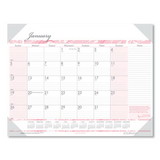 HOUSE OF DOOLITTLE HOD1466 Recycled Breast Cancer Awareness Monthly Desk Pad Calendar, 18.5 x 13, 2023