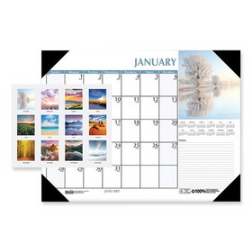 House of Doolittle HOD147 Earthscapes Scenic Desk Pad Calendar, 22 x 17, 2023
