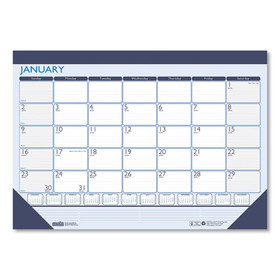 House of Doolittle HOD1516 Recycled Contempo Desk Pad Calendar, 18.5 x 13, White/Blue Sheets, Blue Binding, Blue Corners, 12-Month (Jan to Dec): 2025