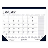 HOUSE OF DOOLITTLE 164 Recycled Two-Color Monthly Desk Pad Calendar with Large Notes Section, 22 x 17, 2023