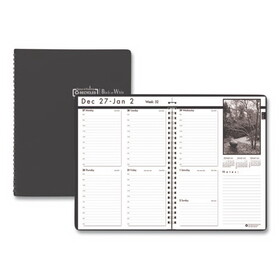 HOUSE OF DOOLITTLE 2171 Weekly Planner with Black and White Photos, 11 x 8.5, Black, 2022