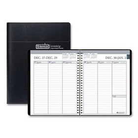 HOUSE OF DOOLITTLE 25802 Recycled Weekly Appointment Book, Ruled without Times, 8.75 x 6.88, Black, 2022