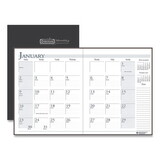 HOUSE OF DOOLITTLE 26002 Recycled Ruled Planner with Stitched Leatherette Cover, 11 x 8.5, Black, 2020-2022