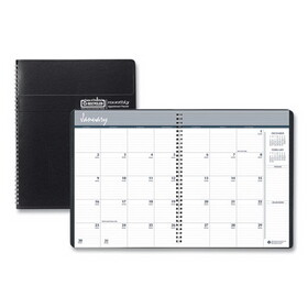 HOUSE OF DOOLITTLE 26802 Recycled Ruled Monthly Planner with Expense Log, 8.75 x 6.88, Black, 2020-2022