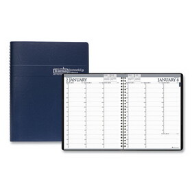 HOUSE OF DOOLITTLE 27207 Recycled Professional Weekly Planner, 15-Min Appointments, 11 x 8.5, Blue, 2022