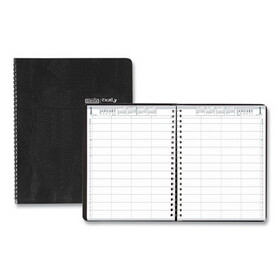 HOUSE OF DOOLITTLE 28102 Eight-Person Group Practice Daily Appointment Book, 11 x 8.5, Black, 2022