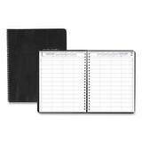 HOUSE OF DOOLITTLE 28202 Four-Person Group Practice Daily Appointment Book, 11 x 8.5, Black, 2022