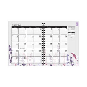 House of Doolittle HOD28774 Recycled WildFlower Weekly/Monthly Planner, WildFlower Artwork, 11 x 8.5, Gray/White/Purple Cover, 12-Month (Jan-Dec): 2025