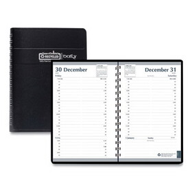 HOUSE OF DOOLITTLE 28802 Daily Appointment Book, 15-Minute Appointments, 8 x 5, Black, 2022