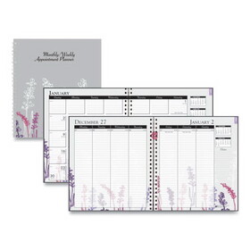 House of Doolittle HOD295674 Recycled Wild Flower Weekly/Monthly Planner, Wild Flowers Artwork, 9 x 7, Gray/White/Purple Cover, 12-Month (Jan-Dec): 2025